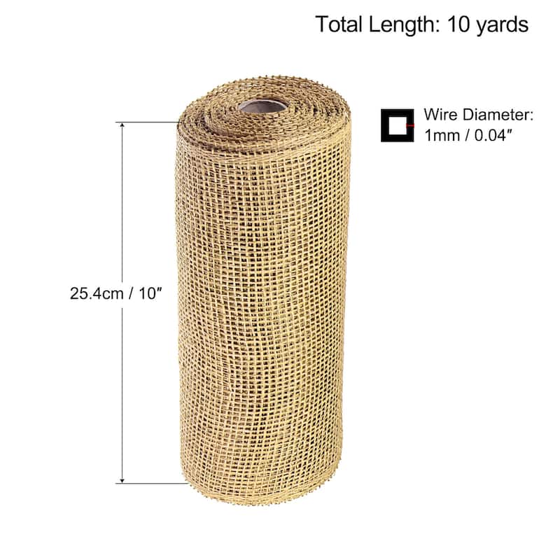 PP Burlap Mesh Wrapping Ribbon for Home Outdoor Wreath Decoration - Beige