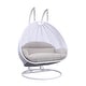preview thumbnail 30 of 69, LeisureMod Chair Cover for 2-Person Hanging Egg Swing - Or Full Outdoor Wicker Patio Swing Lounger Chair with Stand & Cushions