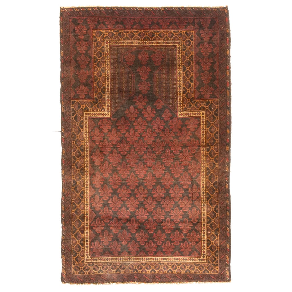 ECARPETGALLERY Hand-knotted Teimani Black Wool Rug - 2'6 x 4'0