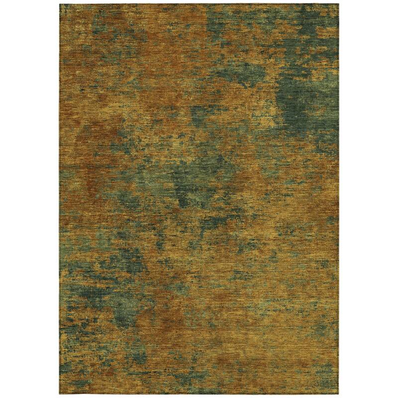 HomeRoots Abstract Transitional Rectangle Outdoor Rug