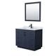 Option Dark Blue, Black Trim, White Carrara Marble Top