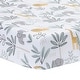 preview thumbnail 1 of 4, Lambs & Ivy Jungle Adventure 100% Cotton Baby/Toddler Fitted Crib Sheet - White