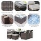 preview thumbnail 11 of 19, 9-Piece Aluminum Dining Set with Tempered Glass Tabletop and Umbrella Hole
