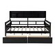 preview thumbnail 16 of 34, Full Daybed with Drawers & Shelf - Elegant Multi-Functional Style