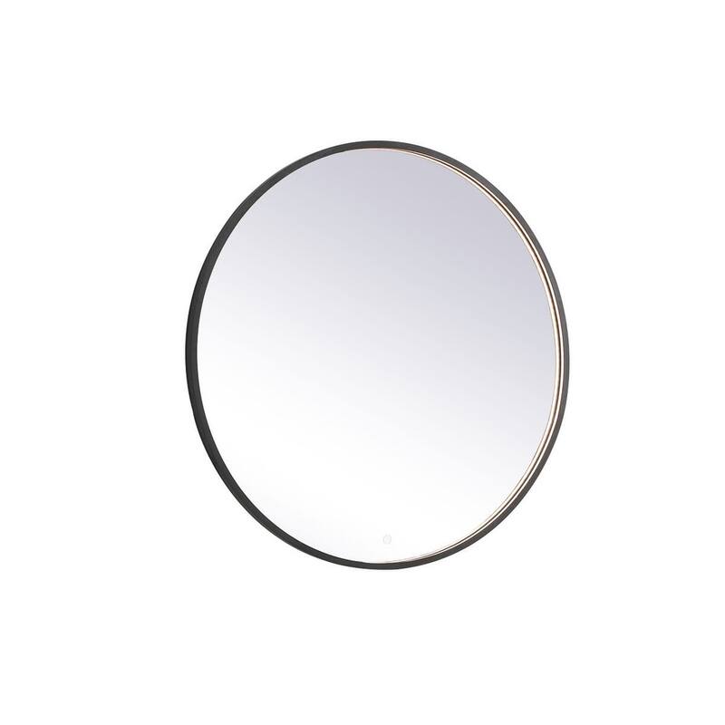 Elegant Lighting MRE6039 Pier 39" Diameter Modern Circular Aluminum - Black
