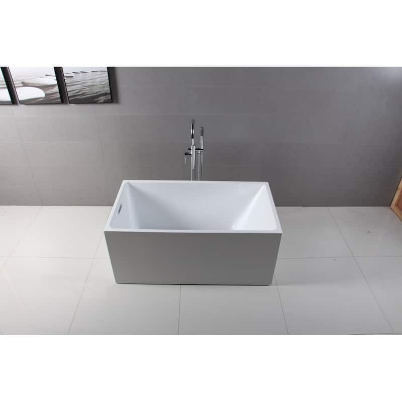 Kingston Brass Aqua Eden 52" Free Standing Acrylic Soaking Tub with
