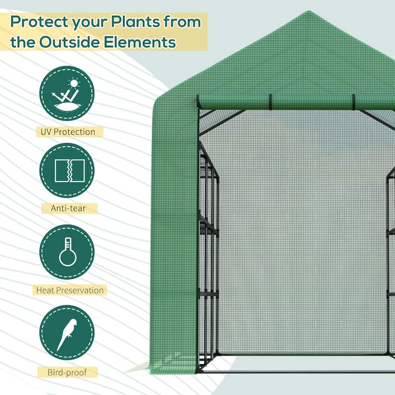 8' X 6' X 7' Portable Water/uv Walk-in Greenhouse