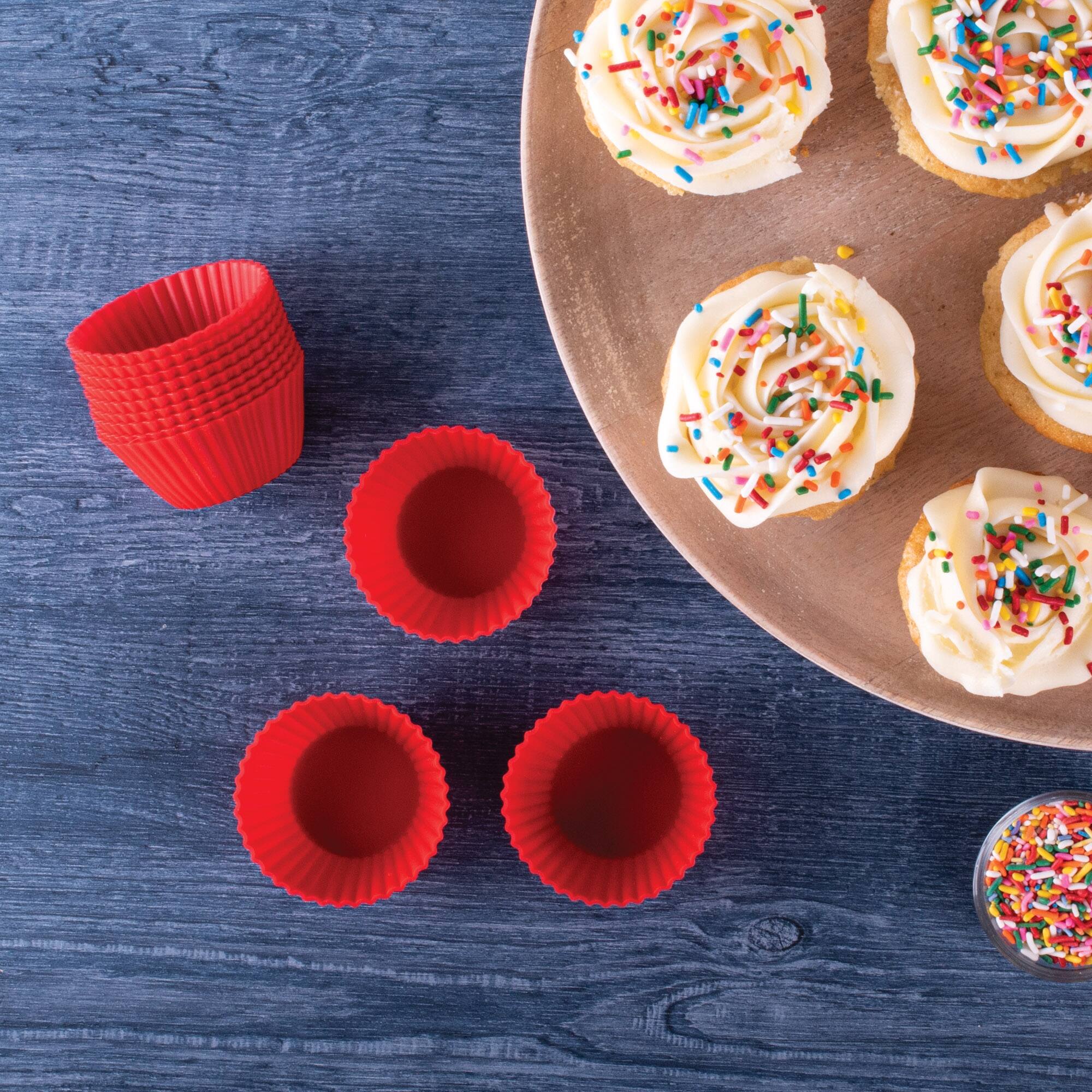 Mrs. Anderson's Baking Silicone Muffin Cups, 2 Sets of 12 Bed Bath