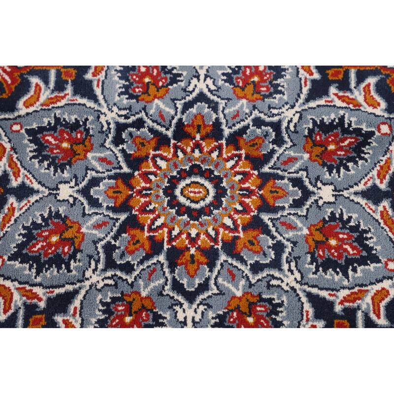 Floral Kashan Turkish Rug Dining Room Machine-Made Carpet - 9'10" x 12'8"