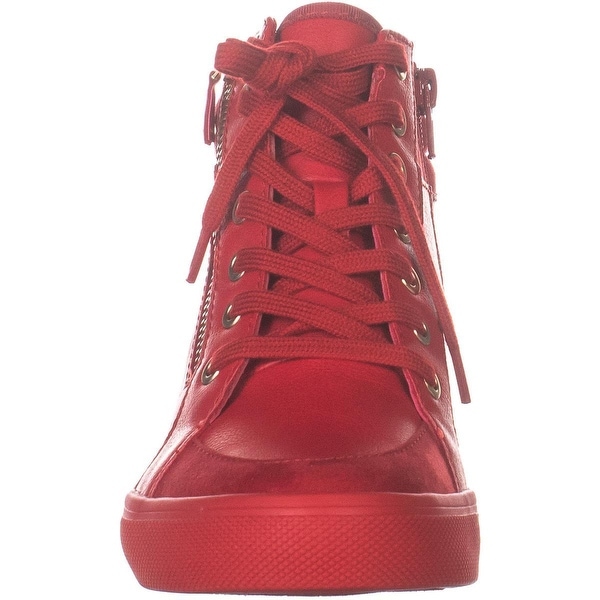 aldo red sneaker wedges