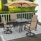 preview thumbnail 3 of 92, Versatile Outdoor Dining Sets w Swivel/Folding Chairs & Steel Slat Table and HDPE Dining Table Set for Gardens, Patios