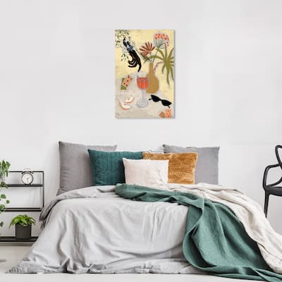 Wynwood Studio Canvas Fashion and Glam Favorite Drink Yellow and Light Yellow Modern & Contemporary Wall Art Canvas Print
