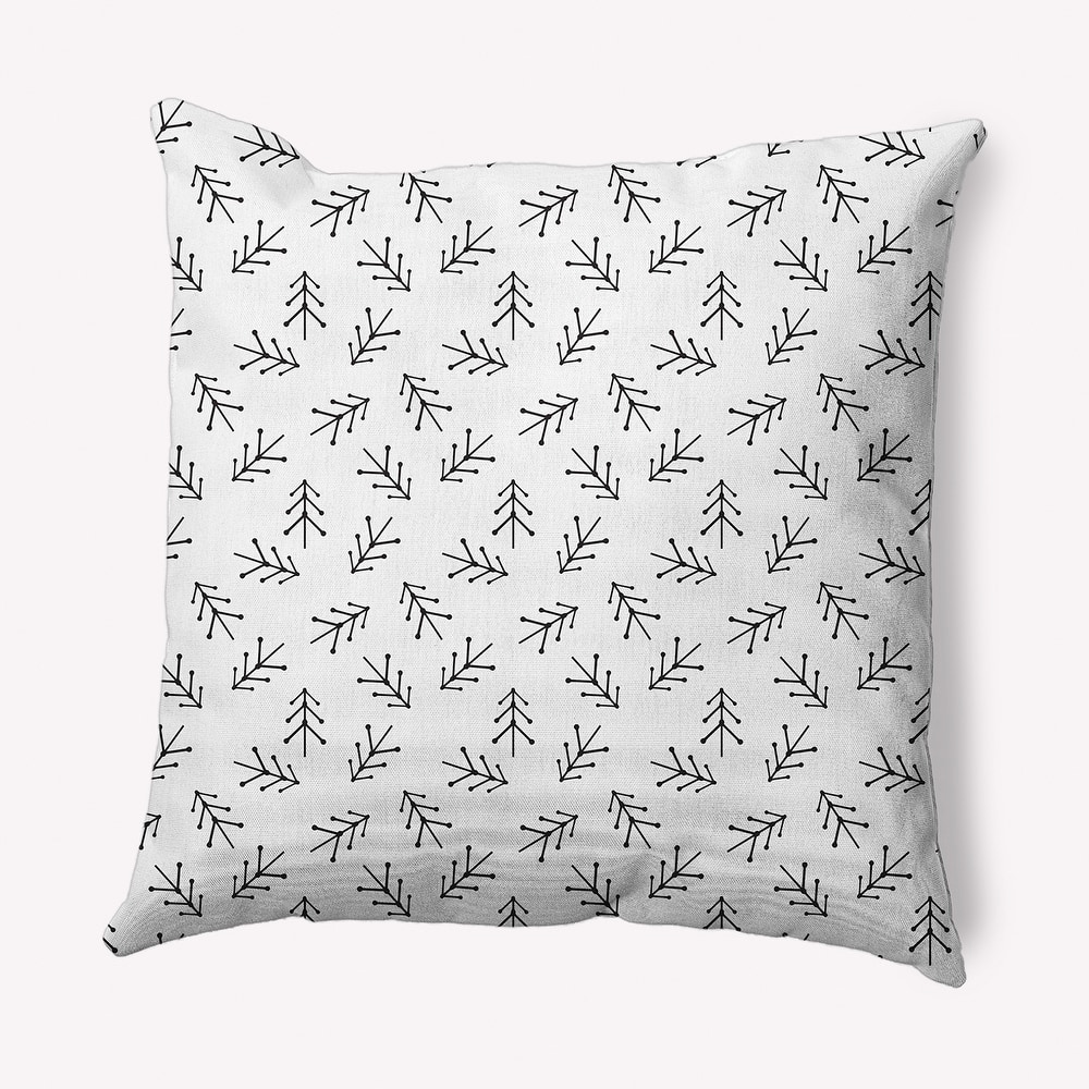 Scattered Trees Winter Soft Spun Polyester Decorative Throw Pillow