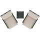 preview thumbnail 6 of 12, SAFAVIEH Outdoor Patio Furniture Herman Recliner 3-Piece Set - 22"W x 22"D x 42"H