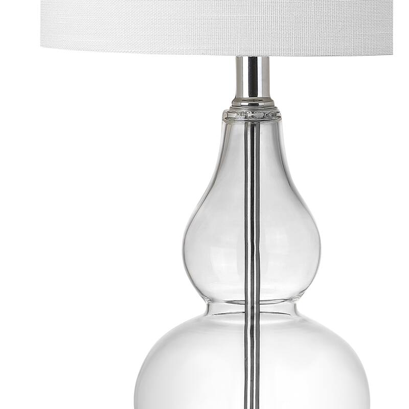 Anya 20.5" Mini Glass LED Table Lamp, Gray by JONATHAN Y