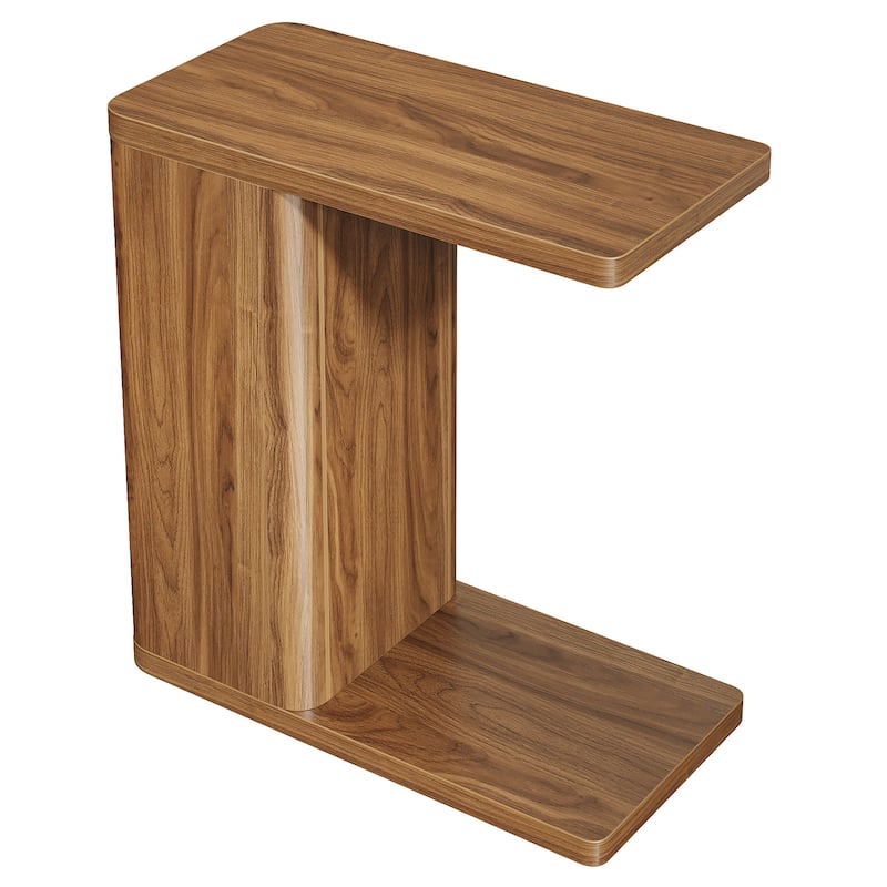 Side Table for Couch Narrow C-Shaped End Table for Living Room