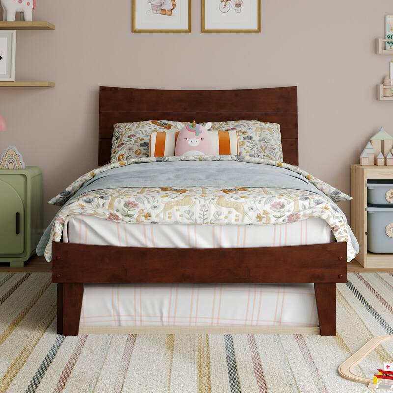 Phoenix Wood Platform Bed with Trundle