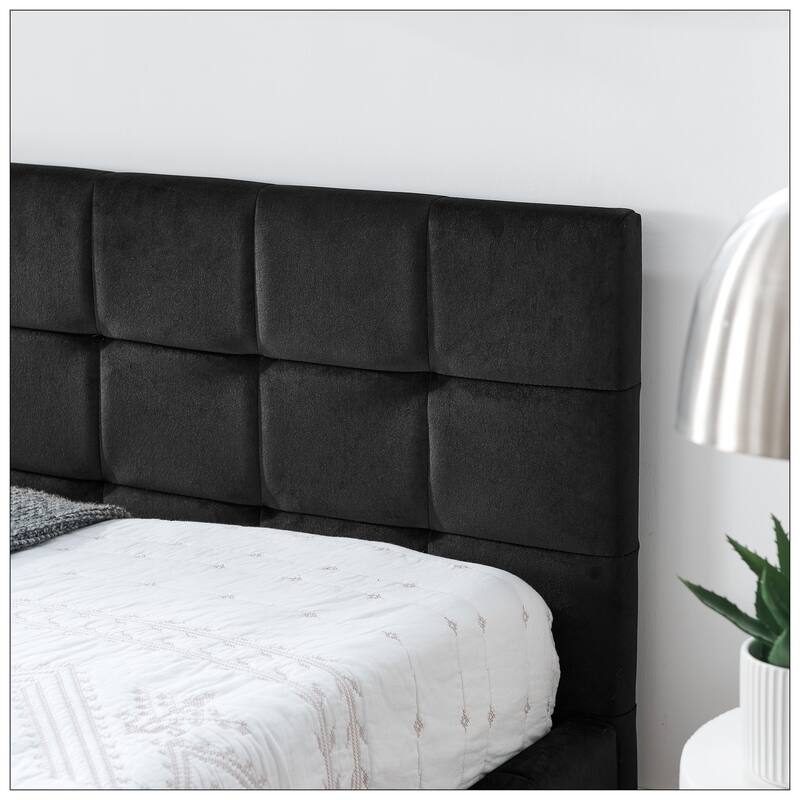 Queen Size Upholstered Tufted Bed Frame for Bedroom
