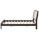 preview thumbnail 5 of 7, Antique Espresso Queen Size Wood Storage Platform Bed with Rattan LED Headboard
