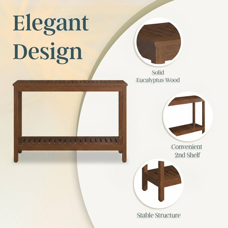 DTY Outdoor Living Longs Peak Eucalyptus Console Table