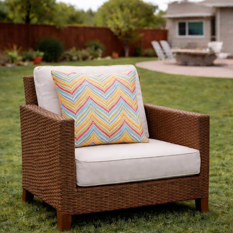 2 Pack Outdoor Throw Pillows, Waterproof & Fade-Resistant Patio Cushions- Soft & Comfortable Decorative Pillow Covers (18x18")