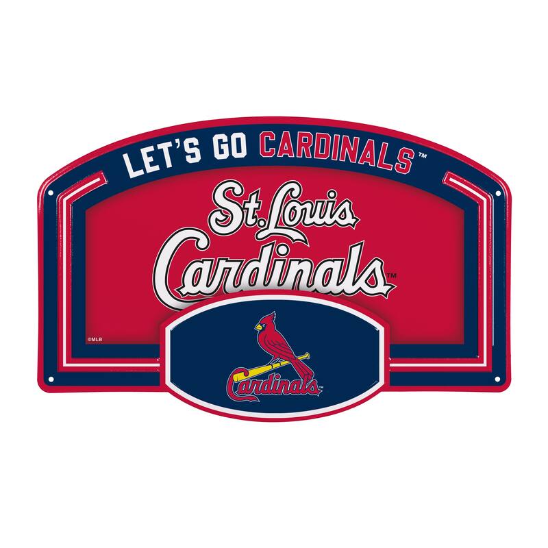St Louis Cardinals Embossed Steel Wall Sign, 11" x 17"