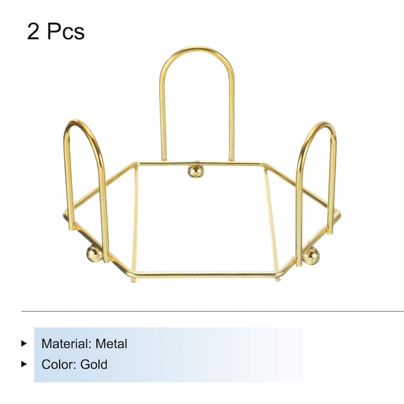 2Pcs Vintage Metal Coaster Holders for 4.3 Inch, Hold 6 Coasters.