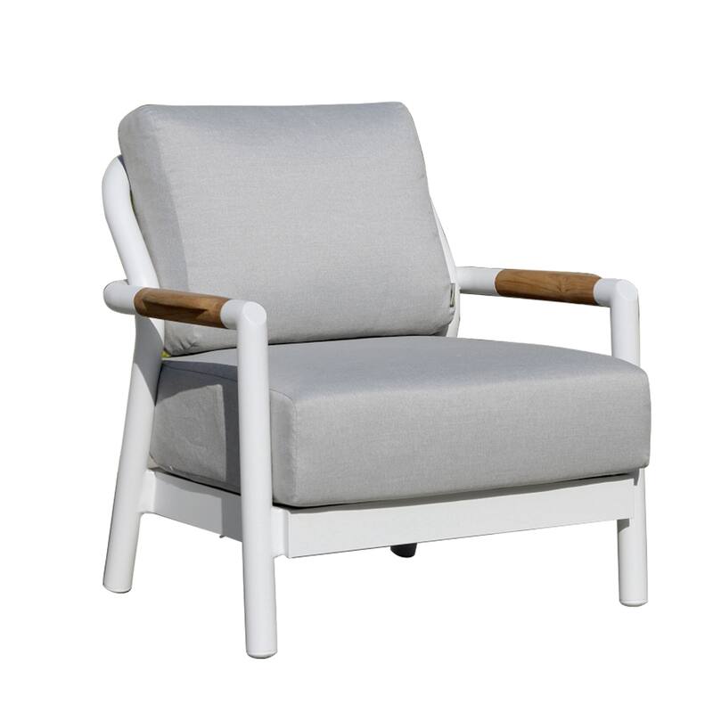 Santorini Powder-Coated Aluminum Lounge Chair with Sunbrella® Cushions