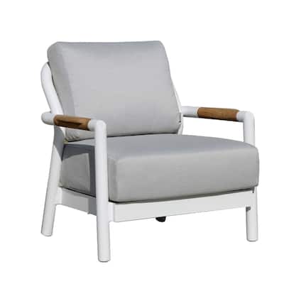 Santorini Powder-Coated Aluminum Lounge Chair with Sunbrella® Cushions