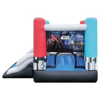 Star Wars Bounce House with Slide, Outdoor Inflatable Darth Vader Luke Skywalker Lightsaber Fun Bouncy Castle for Kids Ages 3-8