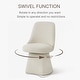 preview thumbnail 38 of 47, Anna Upholstered Swivel Armless Dining Chair for Kitchen Living Room