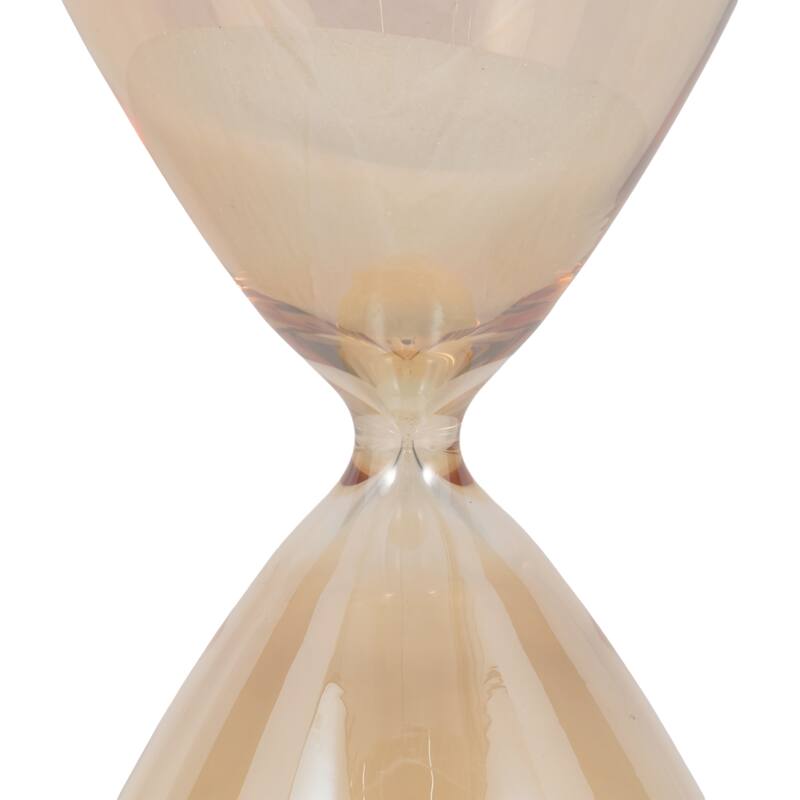 Modern Glass Hourglass Sculpture - Home Decor