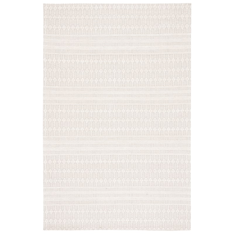 SAFAVIEH Handmade Marbella Eyþora Modern Wool Rug - 6' Square - Ivory/Beige