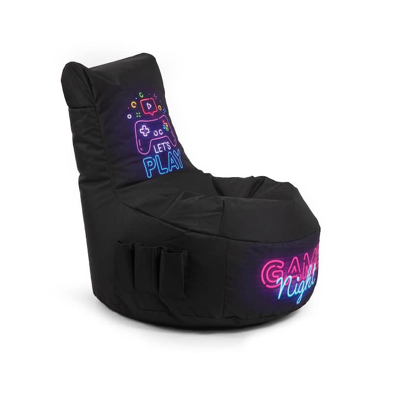 Gouchee Home Swing Gaming Lets Play Bean Bag Chair Black