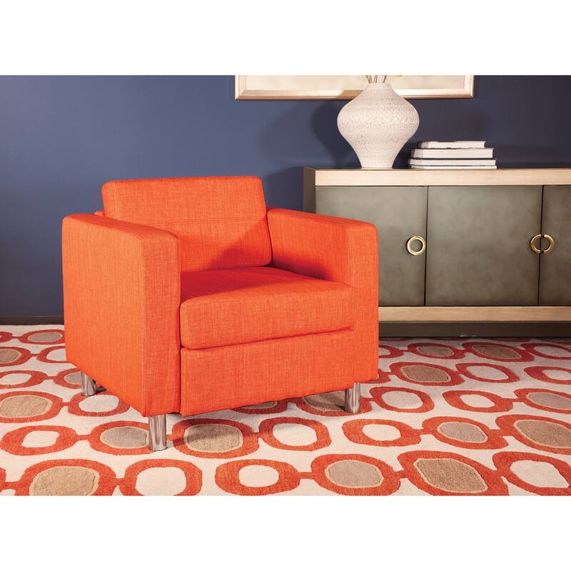 Pacific Arm Accent Chair with Chrome Legs