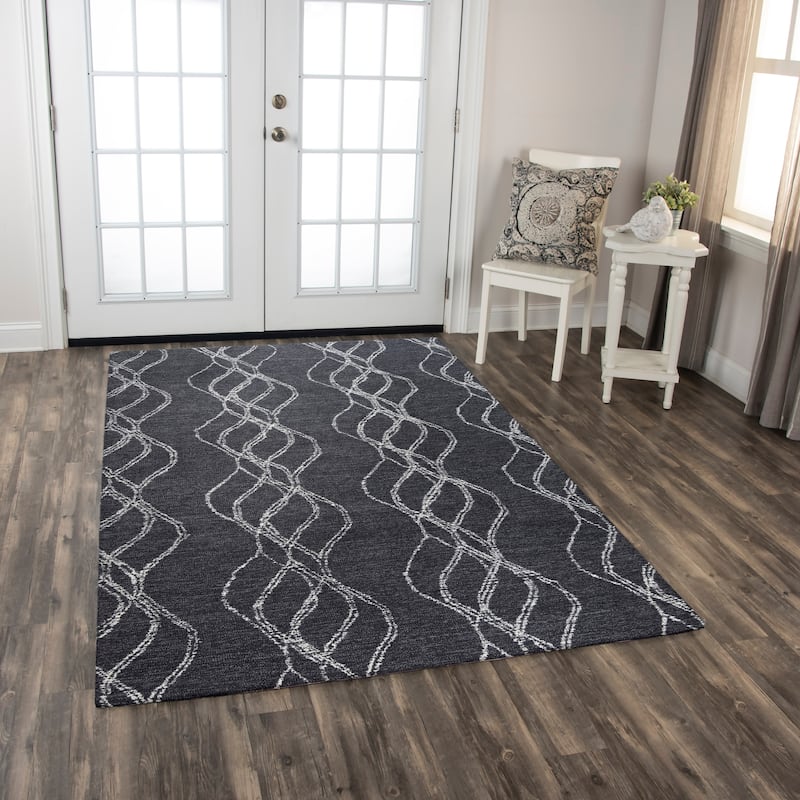 Alora Decor Wondrous Grey Hand-tufted Wool Rug