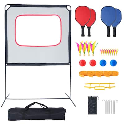 Portable Pickleball with Net, Racket Game, Fun Games for Family