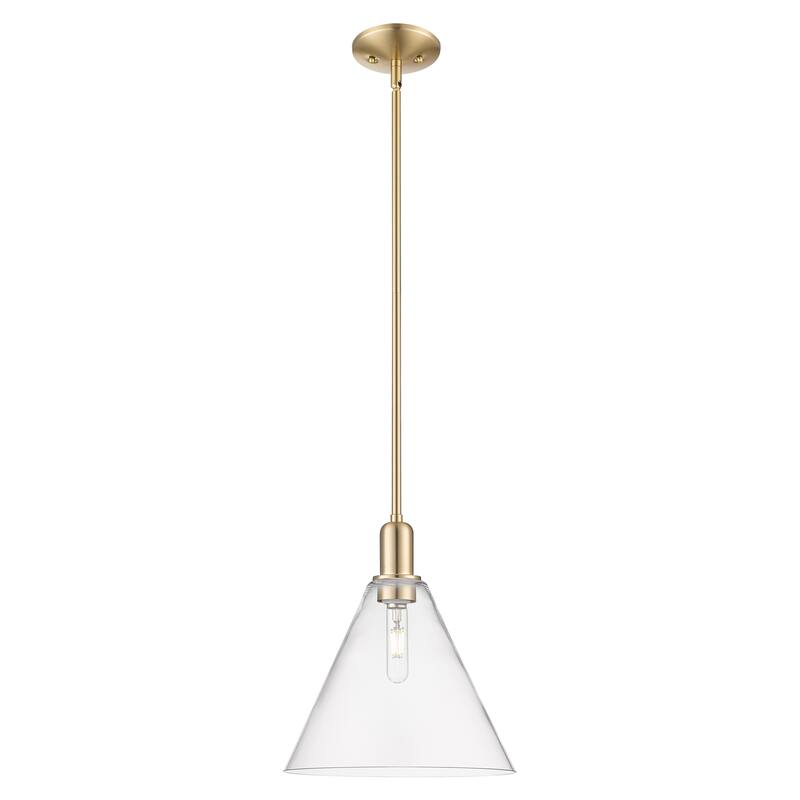 Innovations Lighting Endless Possibilities Arcadia - Berkshire Glass - 1 Light 12" Stem Hung Mini Pendant - Clear/Champagne Bronze