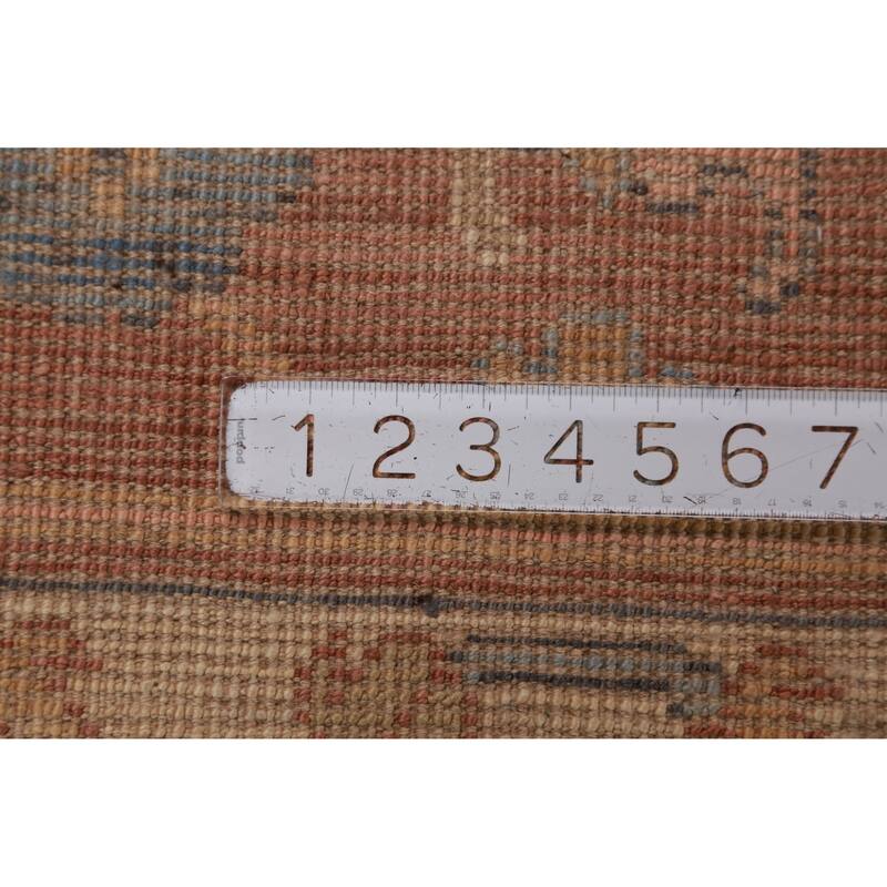 Hand Knotted Oriental 100% Wool Carpet Transitional Medallion Navy Blue & Blues Oushak Area Rug - 14' 6'' X 10' 0''