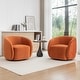 preview thumbnail 26 of 107, SEYNAR Modern Glam Velvet Upholstered 360 Degree Swivel Accent Armchair Set of 2 Orange