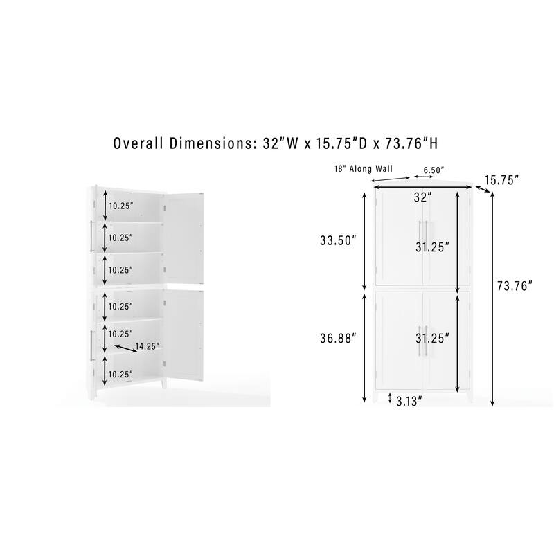 Crosley Roarke 3-Piece Sideboard And Pantry Set