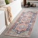 preview thumbnail 15 of 18, Arabella Vintage Medallion Printed Machine Washable Area Rug 2'7" x 7'10" Runner - Green/Blue