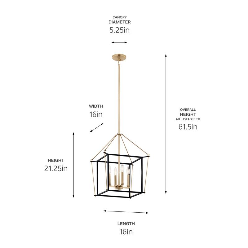 Kichler Lighting Eisley 4-Light Foyer Pendant Light