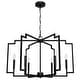 preview thumbnail 3 of 11, Hunter Zoanne 6-Light Modern Geometric Chandelier - Entry, Dining Room - Contemporary, Transitional