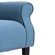 preview thumbnail 6 of 21, Baroque Wing Back Accent Chair Roll Arm with Cushion & Footpads, Blue