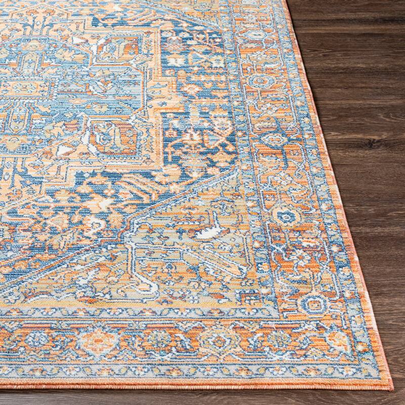 Livabliss Lupina Indoor/ Outdoor Traditional Medallion Area Rug