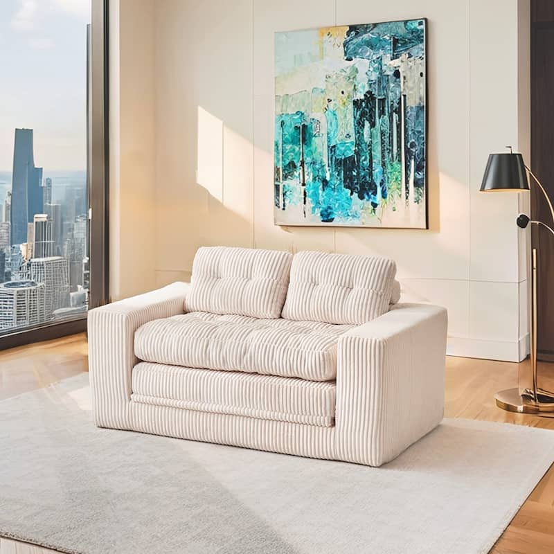 Loveseat Sofa Bed with Memory Foam