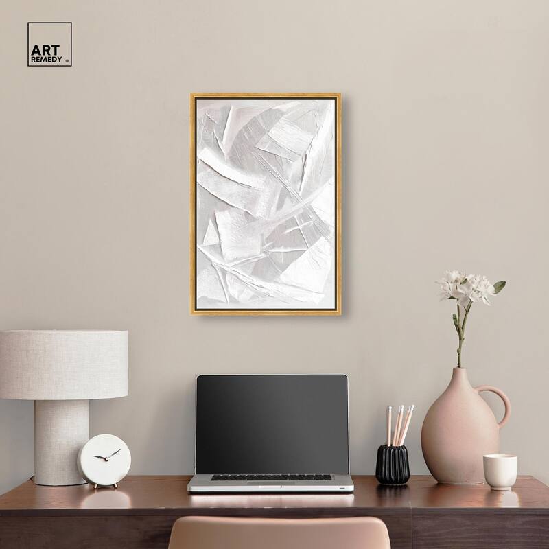 Thick White Texture II Canvas by Art Remedy