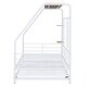 preview thumbnail 19 of 38, Metal Twin Size House Bed with Trundle and Built-in Shelf and Grid,Kids and Baby