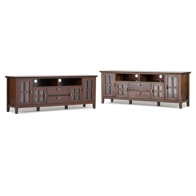 WYNDENHALL Stratford SOLID WOOD 72" Wide TV Media Stand For TVs up to 80"